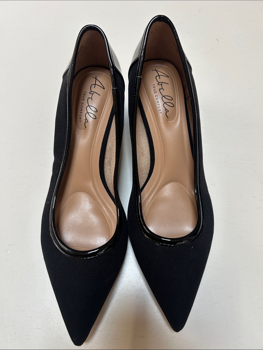 Ariella Black Pointed Toe Slip-On Flats